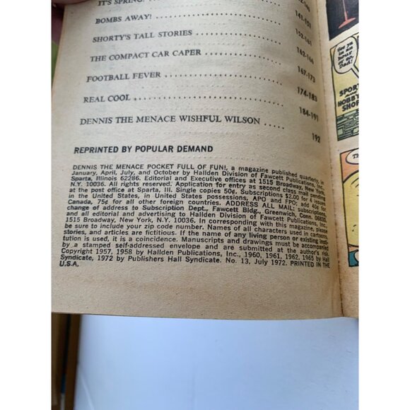 Dennis The Menace "Pocket Full Of Fun!" No. 13 Comic Book By Hank Ketcham - Picture 3 of 14